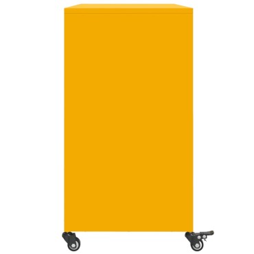 vidaXL Ντουλάπι Μουσταρδί 100,5x39x72cm από Ατσάλι 1 τεμ.