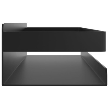 vidaXL Ράφι Μπάνιου Μαύρο Ματ 30x10x6cm Βουρτσ. Ανοξείδ. Ατσάλι 304