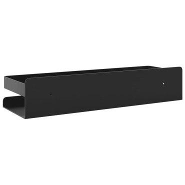 vidaXL Ράφι Μπάνιου Μαύρο Ματ 30x10x6cm Βουρτσ. Ανοξείδ. Ατσάλι 304