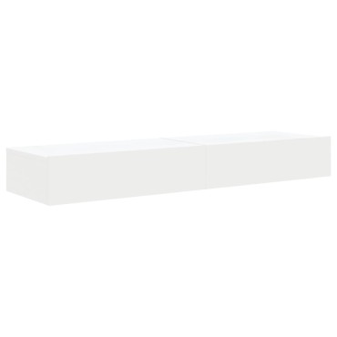 vidaXL Έπιπλα Τηλεόρασης με LED 2 τεμ. Λευκά 60x35x15,5cm