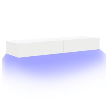 vidaXL Έπιπλα Τηλεόρασης με LED 2 τεμ. Λευκά 60x35x15,5cm