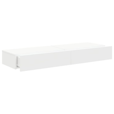vidaXL Έπιπλα Τηλεόρασης με LED 2 τεμ. Λευκά 60x35x15,5cm