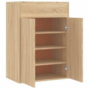 vidaXL Παπουτσοθήκη Sonoma Δρυς 60x35x84cm από Επεξ. Ξύλο