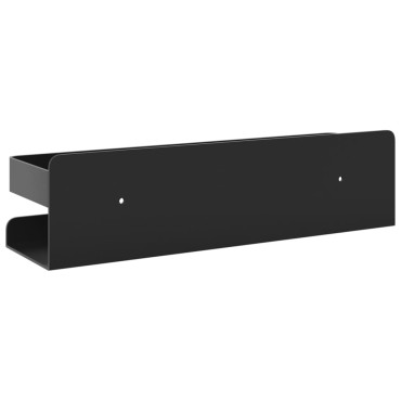 vidaXL Ράφι Μπάνιου Μαύρο Ματ 23x6,5x6cm Βουρτσ. Ανοξείδ. Ατσάλι 304
