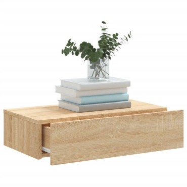 vidaXL Έπιπλο Τηλεόρασης με LED Sonoma Δρυς 60x35x15,5cm