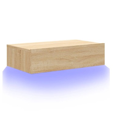 vidaXL Έπιπλο Τηλεόρασης με LED Sonoma Δρυς 60x35x15,5cm