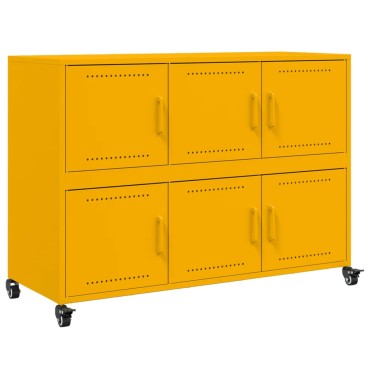 vidaXL Ντουλάπι Μουσταρδί 100,5x39x72cm από Ατσάλι 1 τεμ.