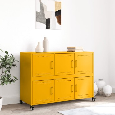 vidaXL Ντουλάπι Μουσταρδί 100,5x39x72cm από Ατσάλι 1 τεμ.