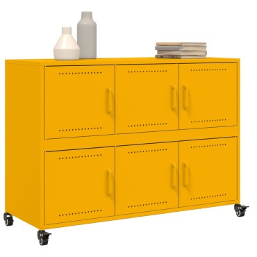 vidaXL Ντουλάπι Μουσταρδί 100,5x39x72cm από Ατσάλι 1 τεμ.