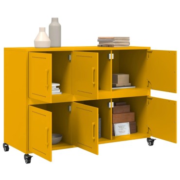 vidaXL Ντουλάπι Μουσταρδί 100,5x39x72cm από Ατσάλι 1 τεμ.