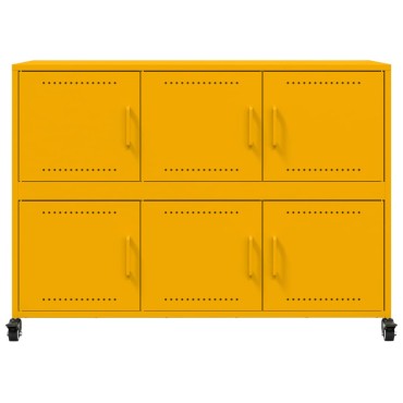 vidaXL Ντουλάπι Μουσταρδί 100,5x39x72cm από Ατσάλι 1 τεμ.