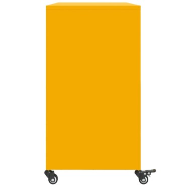 vidaXL Ντουλάπι Μουσταρδί 100,5x39x72cm από Ατσάλι 1 τεμ.