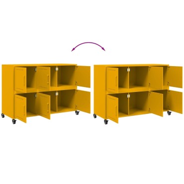 vidaXL Ντουλάπι Μουσταρδί 100,5x39x72cm από Ατσάλι 1 τεμ.