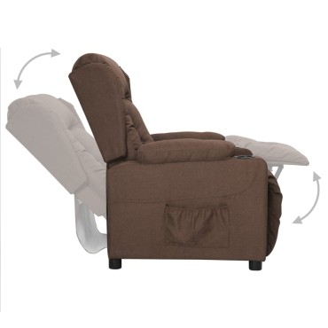 vidaXL Πολυθρόνα με Ανύψωση Taupe Υφασμάτινη 72,5x96x99,5cm 1 τεμ.