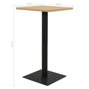vidaXL Τραπέζι Bistro Χρώμα Δρυός 70x70x107cm 1 τεμ.