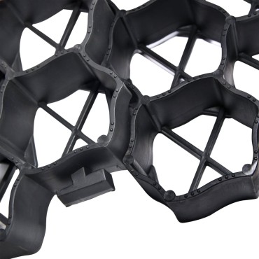 vidaXL Πλέγμα Γκαζόν 16 τεμ. Μαύρο 60 x 40 x 3 εκ. Πλαστικό