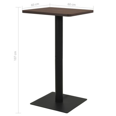 vidaXL Τραπέζι Bistro Σκούρο Σταχτί 60x60x107cm 1 τεμ.