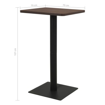vidaXL Τραπέζι Bistro Σκούρο Σταχτί 70x70x107cm 1 τεμ.