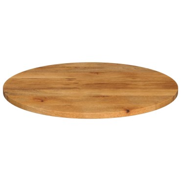 vidaXL Επιφάνεια Τραπεζιού Στρογγυλή 80x3,8cm Μασίφ Ξύλο Μάνγκο 1 τεμ.