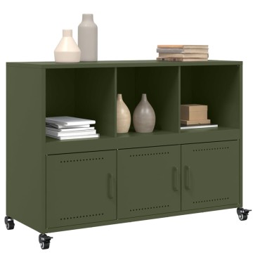 vidaXL Ντουλάπι Πράσινο Λαδί 100,5x39x72cm από Ατσάλι 1 τεμ.