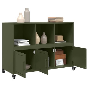 vidaXL Ντουλάπι Πράσινο Λαδί 100,5x39x72cm από Ατσάλι 1 τεμ.
