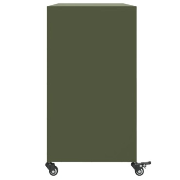 vidaXL Ντουλάπι Πράσινο Λαδί 100,5x39x72cm από Ατσάλι 1 τεμ.