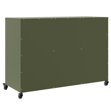 vidaXL Ντουλάπι Πράσινο Λαδί 100,5x39x72cm από Ατσάλι 1 τεμ.