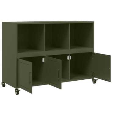 vidaXL Ντουλάπι Πράσινο Λαδί 100,5x39x72cm από Ατσάλι 1 τεμ.