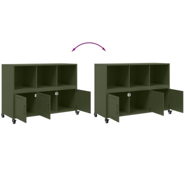 vidaXL Ντουλάπι Πράσινο Λαδί 100,5x39x72cm από Ατσάλι 1 τεμ.