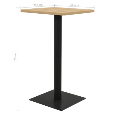 vidaXL Τραπέζι Bistro Χρώμα Δρυός 78,5x78,5x107cm 1 τεμ.