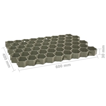 vidaXL Πλέγμα Γκαζόν 16 τεμ. Πράσινο 60 x 40 x 3 εκ. Πλαστικό