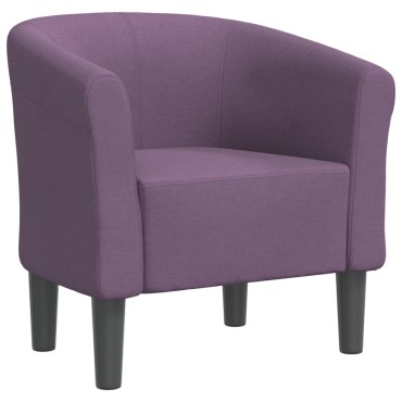 vidaXL Πολυθρόνα Μπάρελ Μοβ Υφασμάτινη 46,5x45cm 1 τεμ.