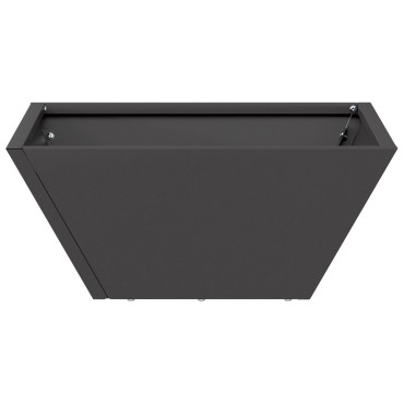 vidaXL μεταλλική γλάστρα Μαύρη Μέταλλο 35 x 35 x 15 cm Ανθεκτική