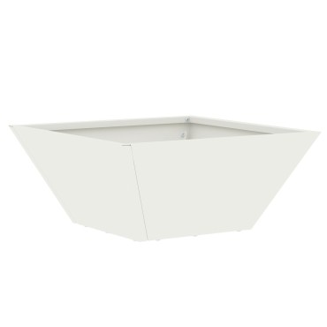vidaXL Πλαστική Γλάστρα Λευκή Πλαστικό 35 x 35 x 15 εκ.