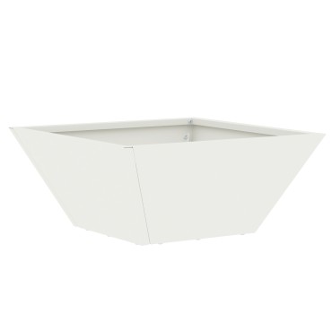 vidaXL Πλαστική Γλάστρα Λευκή Πλαστικό 35 x 35 x 15 εκ.