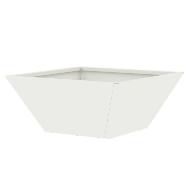 vidaXL Πλαστική Γλάστρα Λευκή Πλαστικό 35 x 35 x 15 εκ.