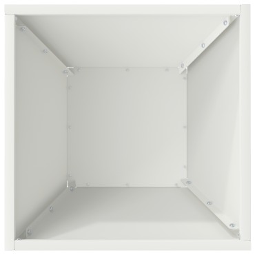 vidaXL Πλαστική Γλάστρα Λευκή Πλαστικό 35 x 35 x 15 εκ.