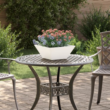 vidaXL Σετ Πλαστικών Γλαστρών Λευκό Πλαστικό 35 x 35 x 15 εκ.