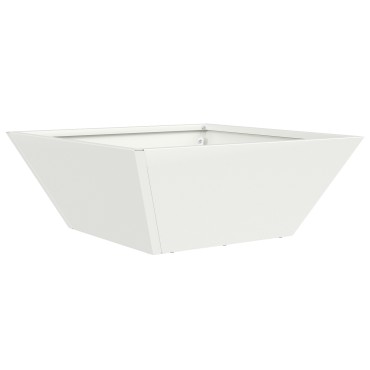 vidaXL Μεταλλική Γλάστρα Ψυχρό Λευκό Μέταλλο 40 x 40 x 15 εκ.
