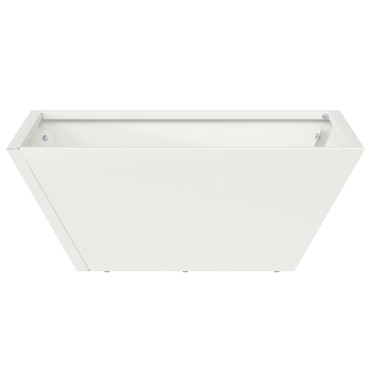 vidaXL Μεταλλική Γλάστρα Ψυχρό Λευκό Μέταλλο 40 x 40 x 15 εκ.