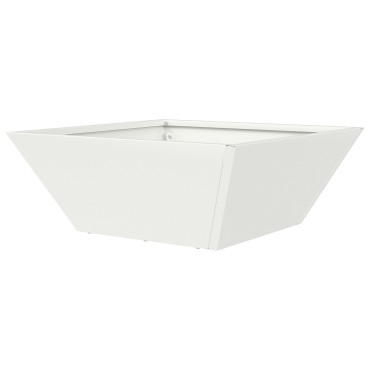 vidaXL Μεταλλική Γλάστρα Ψυχρό Λευκό Μέταλλο 40 x 40 x 15 εκ.