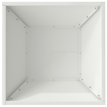 vidaXL Μεταλλική Γλάστρα Ψυχρό Λευκό Μέταλλο 40 x 40 x 15 εκ.