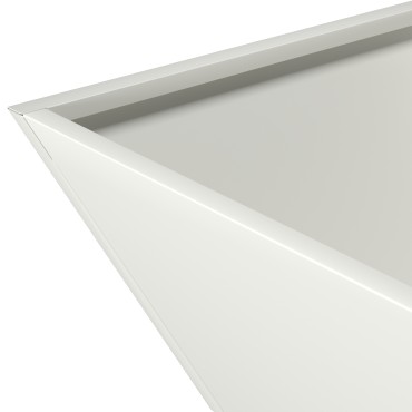 vidaXL Μεταλλική Γλάστρα Ψυχρό Λευκό Μέταλλο 40 x 40 x 15 εκ.
