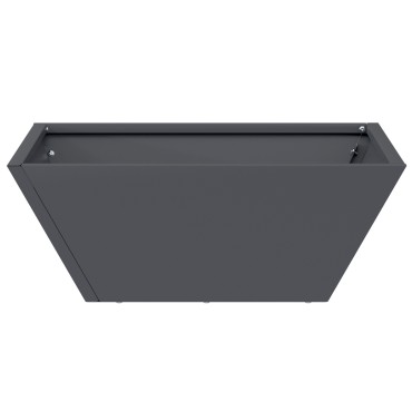 vidaXL Πλαστική Γλάστρα Ανθρακί Πλαστική 40 x 40 x 15 cm