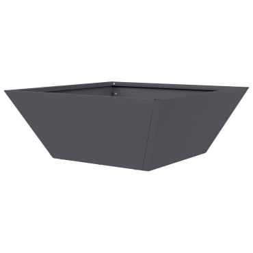vidaXL Πλαστική Γλάστρα Ανθρακί Πλαστική 40 x 40 x 15 cm