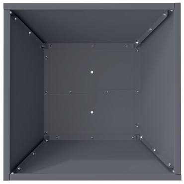 vidaXL Πλαστική Γλάστρα Ανθρακί Πλαστική 40 x 40 x 15 cm
