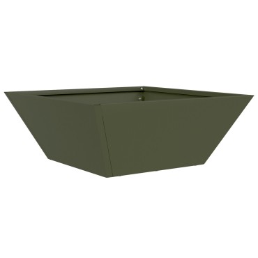 vidaXL Μεταλλική γλάστρα Ελιά Μέταλλο 40 x 40 x 15 εκ. Ορθογώνια