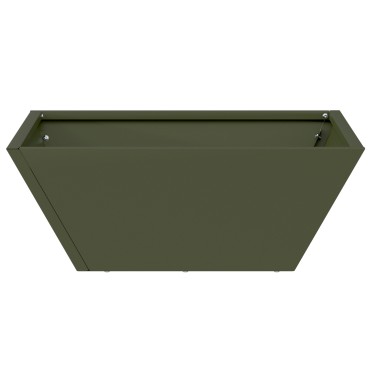vidaXL Μεταλλική Γλάστρα Ελιά Μέταλλο 40 x 40 x 15 εκ.