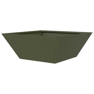 vidaXL Μεταλλική Γλάστρα Ελιά Μέταλλο 40 x 40 x 15 εκ.