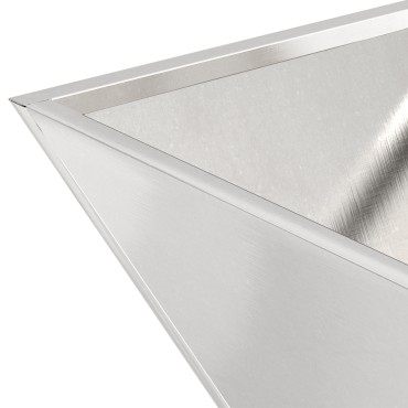vidaXL Μεταλλική Γλάστρα Ανοξείδωτο Ατσάλι 40 x 40 x 15 cm Ανθεκτική